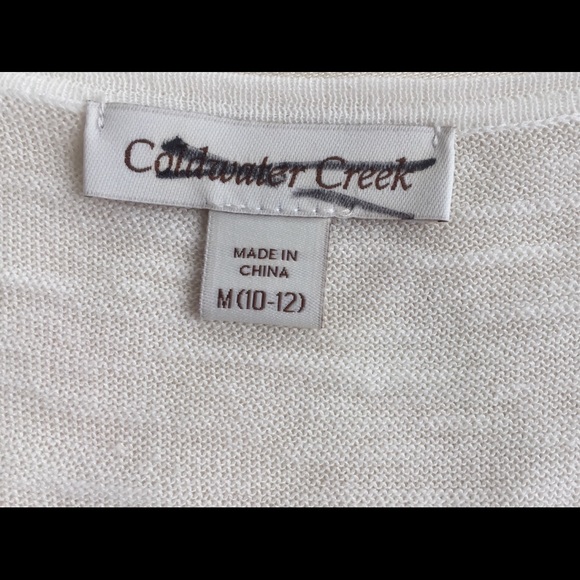 Knubby lightweight fabric sleeveless top in ivoryM - Picture 5 of 5